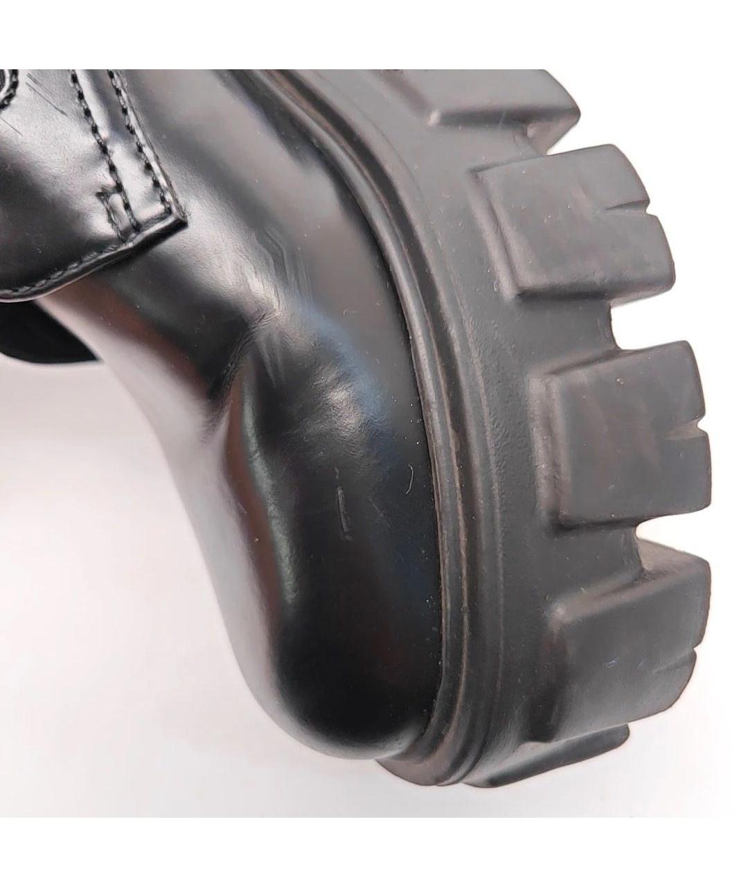 PRADA Черные кожаные ботинки, фото 6