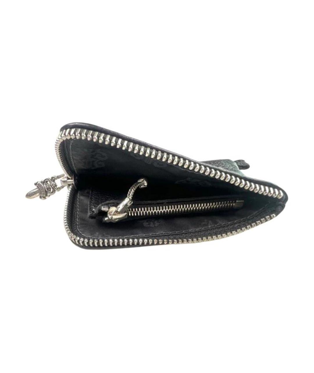 CHROME HEARTS Черный кожаный кошелек, фото 2