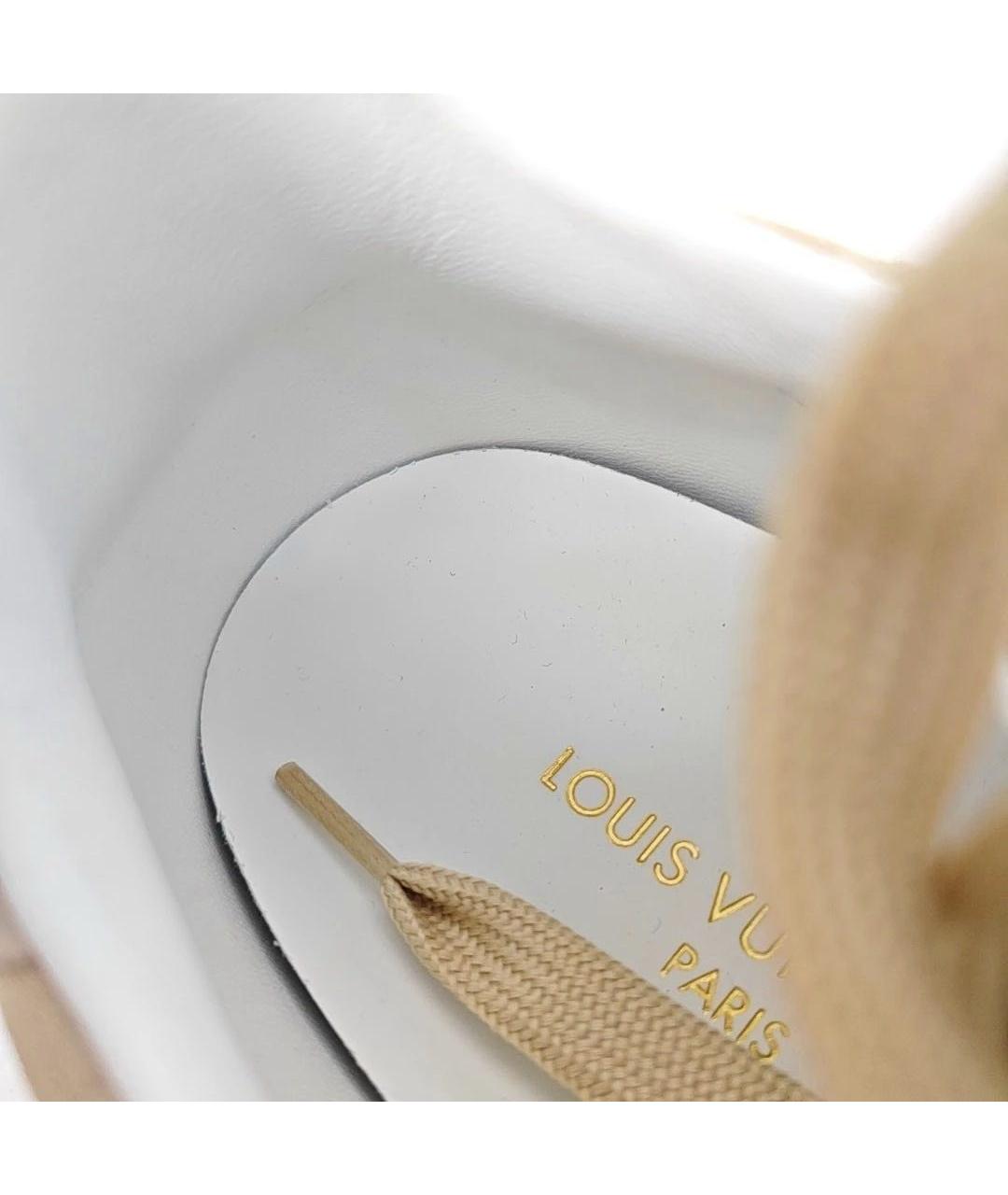 LOUIS VUITTON Бежевые замшевые кеды, фото 8