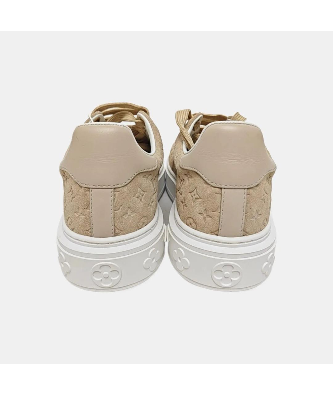 LOUIS VUITTON Бежевые замшевые кеды, фото 4