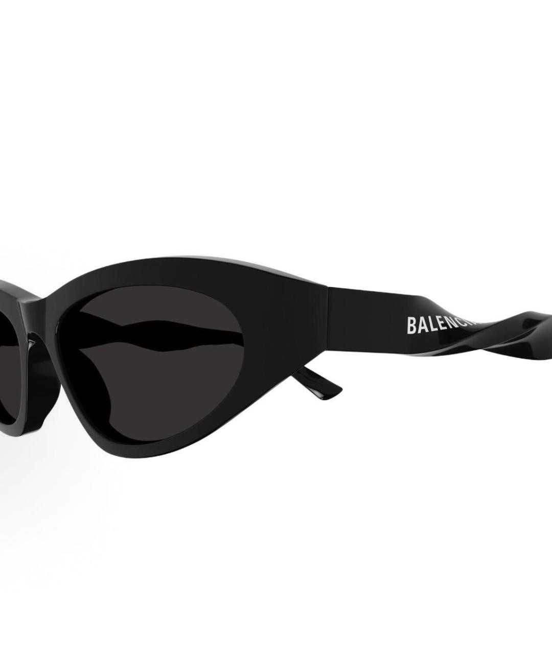 BALENCIAGA Черные пластиковые солнцезащитные очки, фото 3