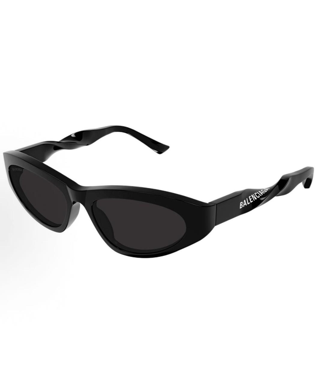 BALENCIAGA Черные пластиковые солнцезащитные очки, фото 5