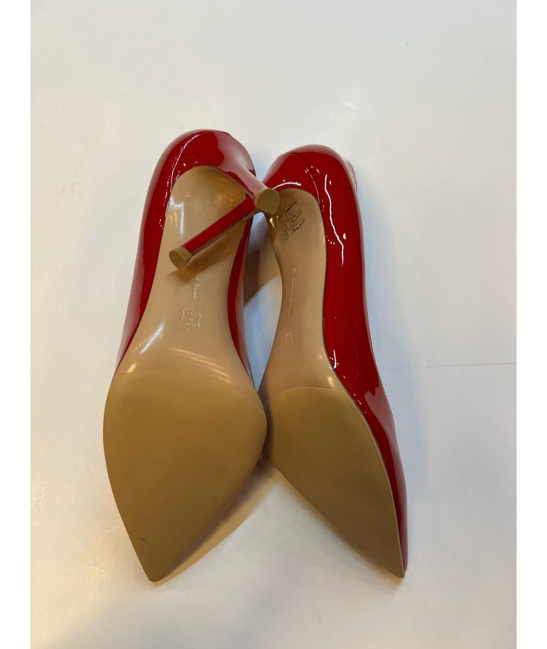 GIANVITO ROSSI Красные туфли из лакированной кожи, фото 6