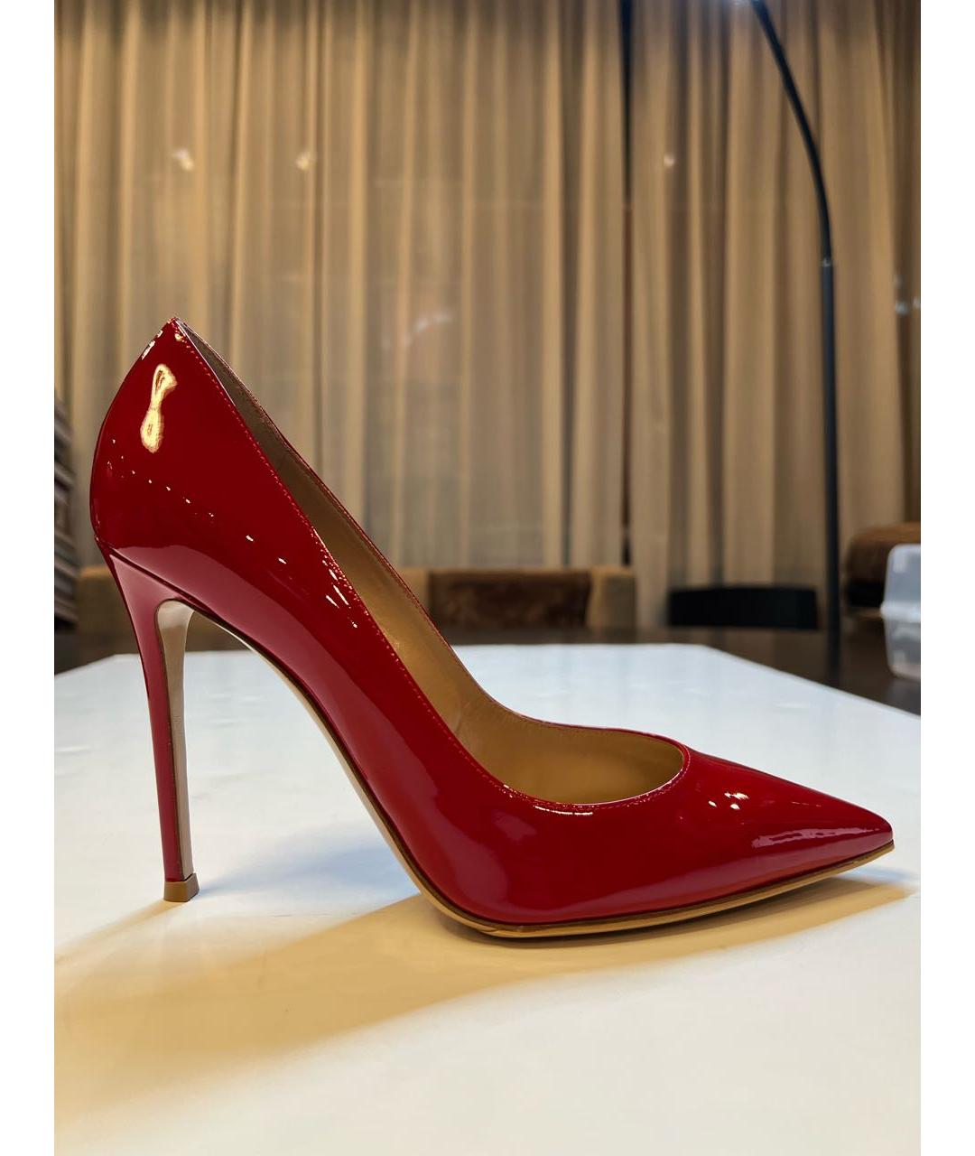 GIANVITO ROSSI Красные туфли из лакированной кожи, фото 7