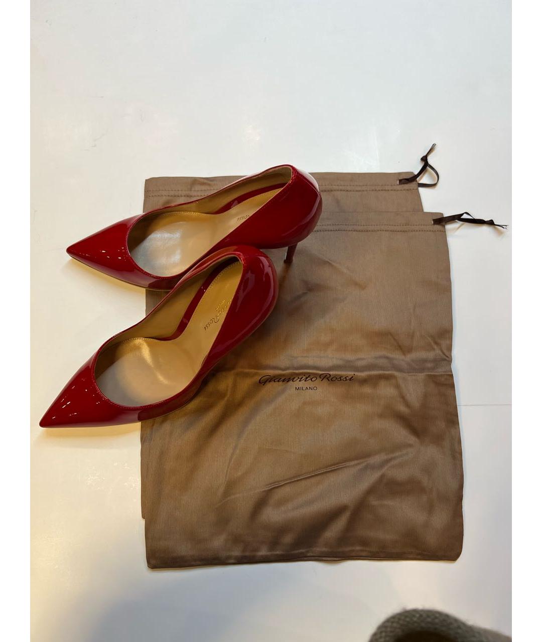 GIANVITO ROSSI Красные туфли из лакированной кожи, фото 5