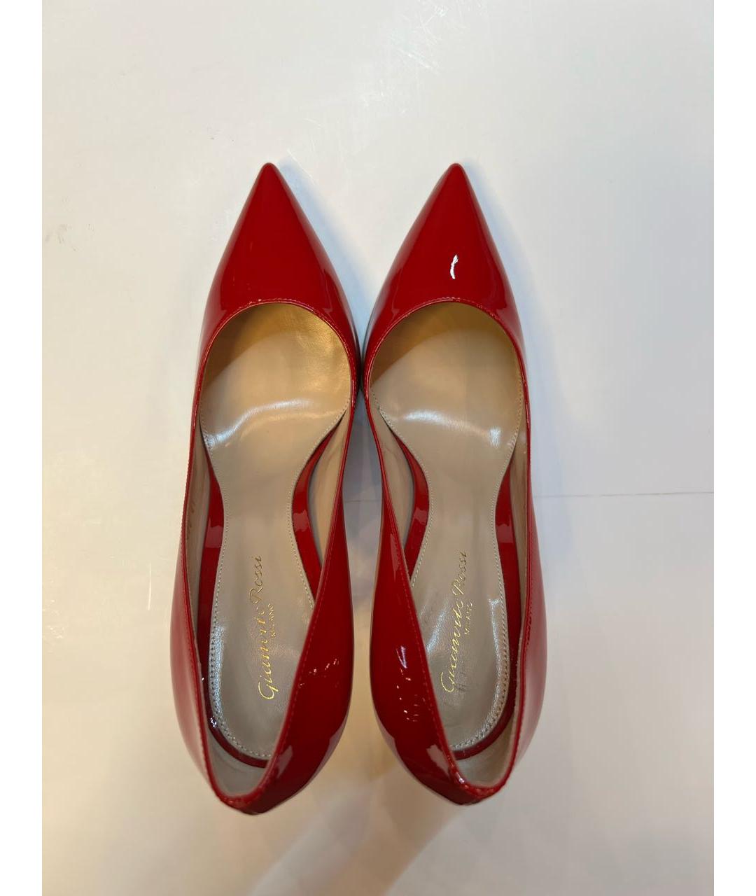 GIANVITO ROSSI Красные туфли из лакированной кожи, фото 3