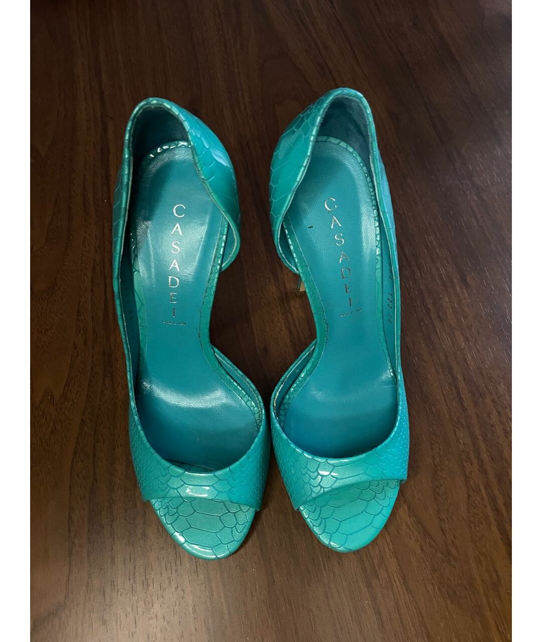 CASADEI Голубые замшевые туфли, фото 4