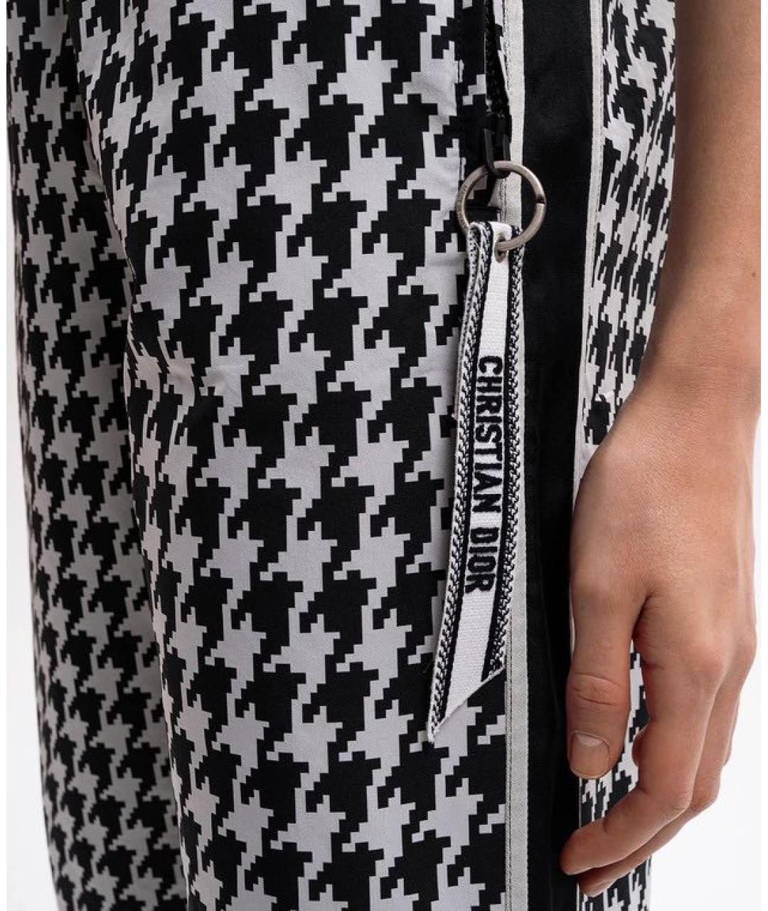 CHRISTIAN DIOR Мульти полиэстеровые брюки широкие, фото 4