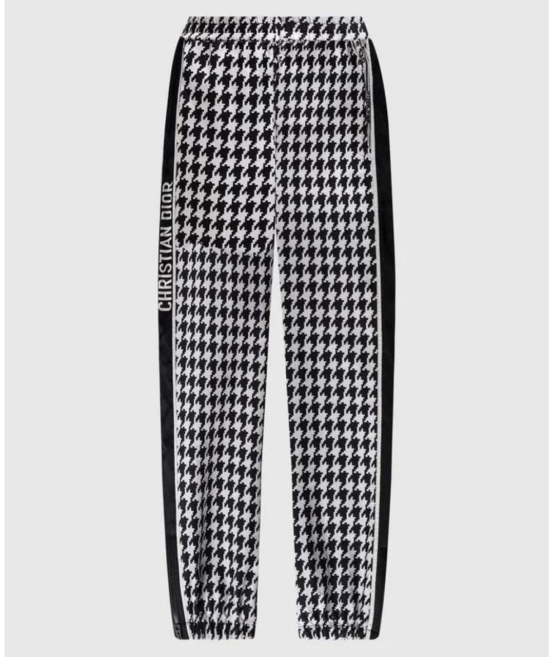 CHRISTIAN DIOR Мульти полиэстеровые брюки широкие, фото 5
