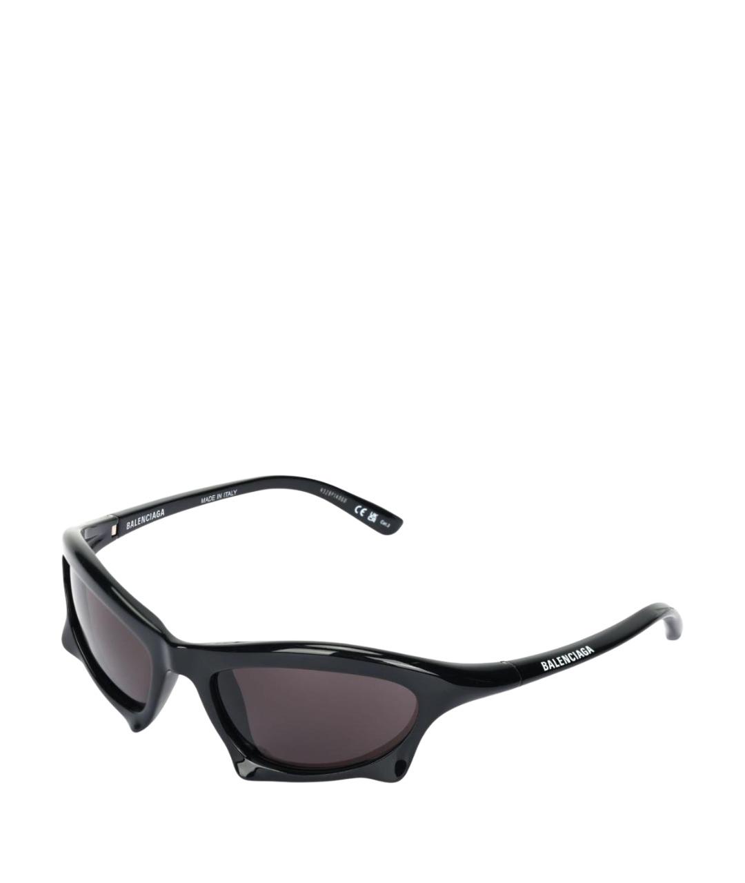 BALENCIAGA Черные пластиковые солнцезащитные очки, фото 1