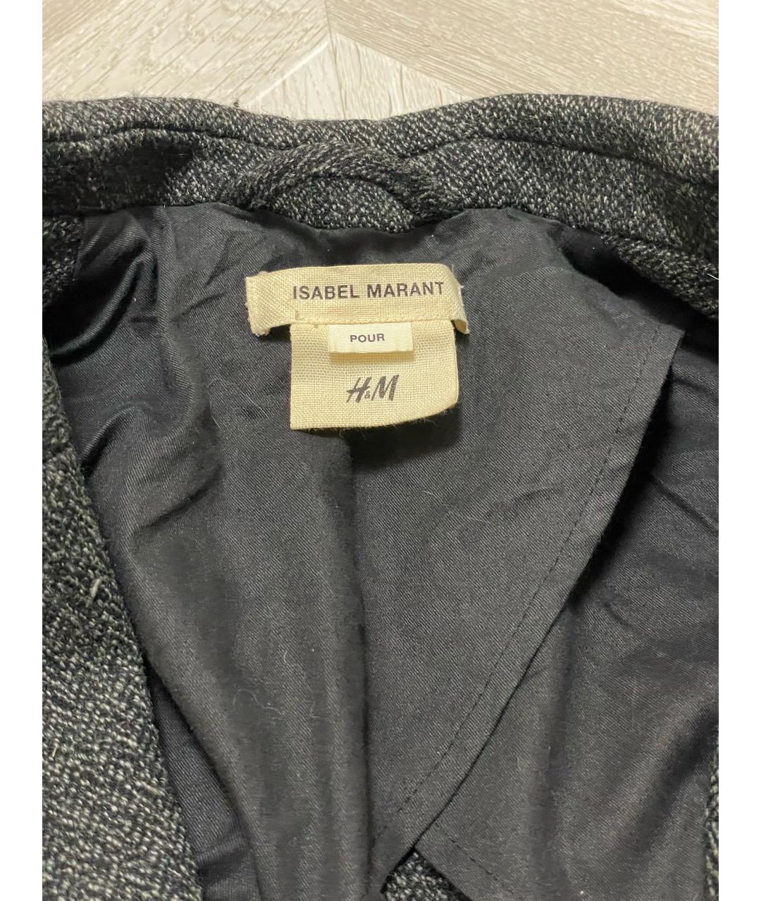 ISABEL MARANT Серый шерстяной жакет/пиджак, фото 4
