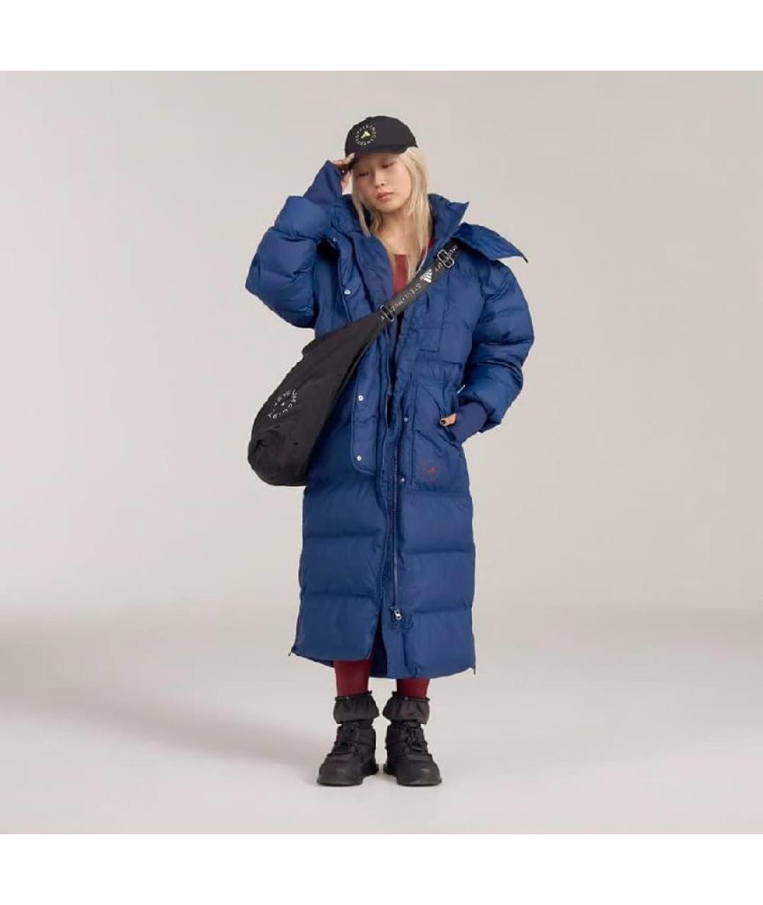 ADIDAS BY STELLA MCCARTNEY Синий полиэстеровый пуховик, фото 3