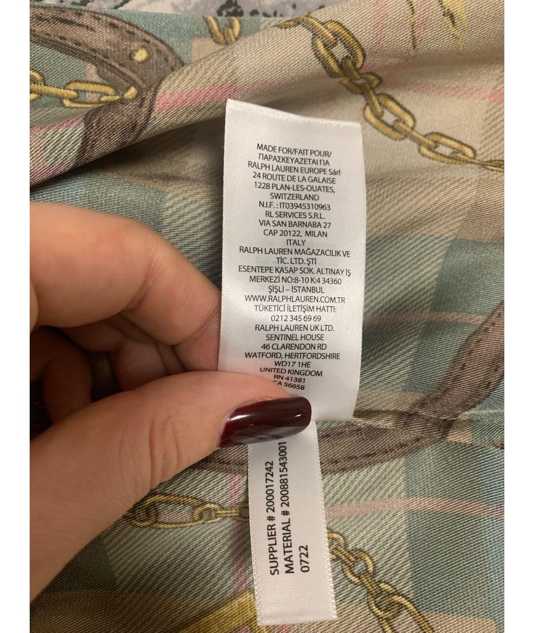 RALPH LAUREN Мульти полиэстеровое повседневное платье, фото 7