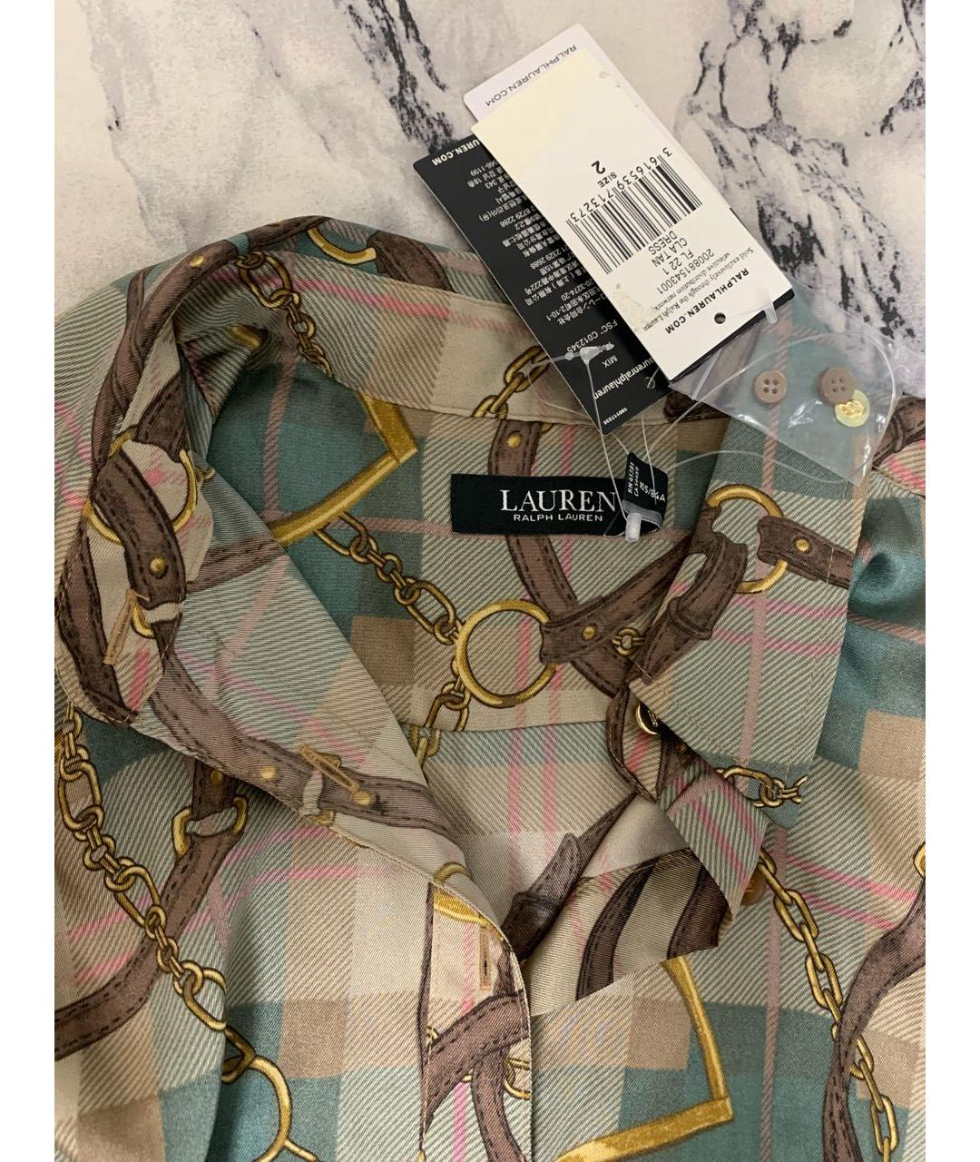 RALPH LAUREN Мульти полиэстеровое повседневное платье, фото 3