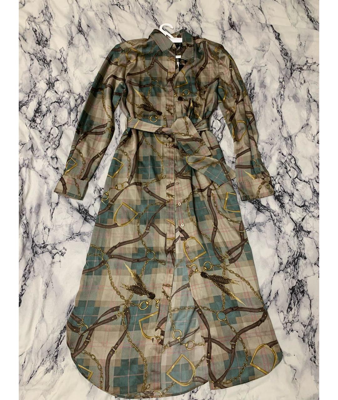 RALPH LAUREN Мульти полиэстеровое повседневное платье, фото 9