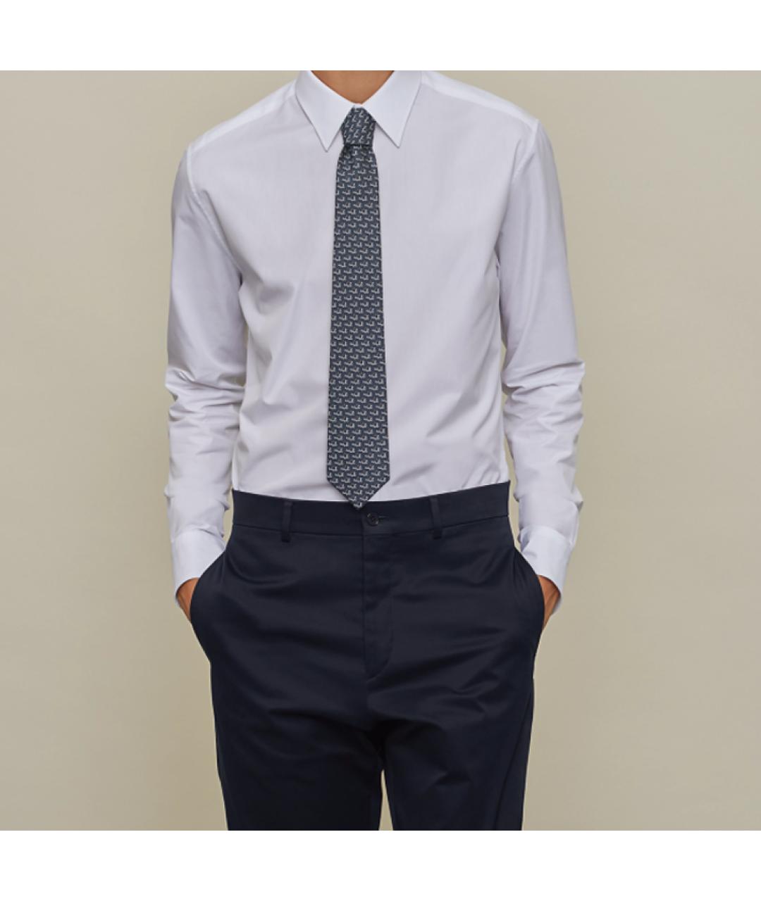 HERMES Синий шелковый галстук, фото 2