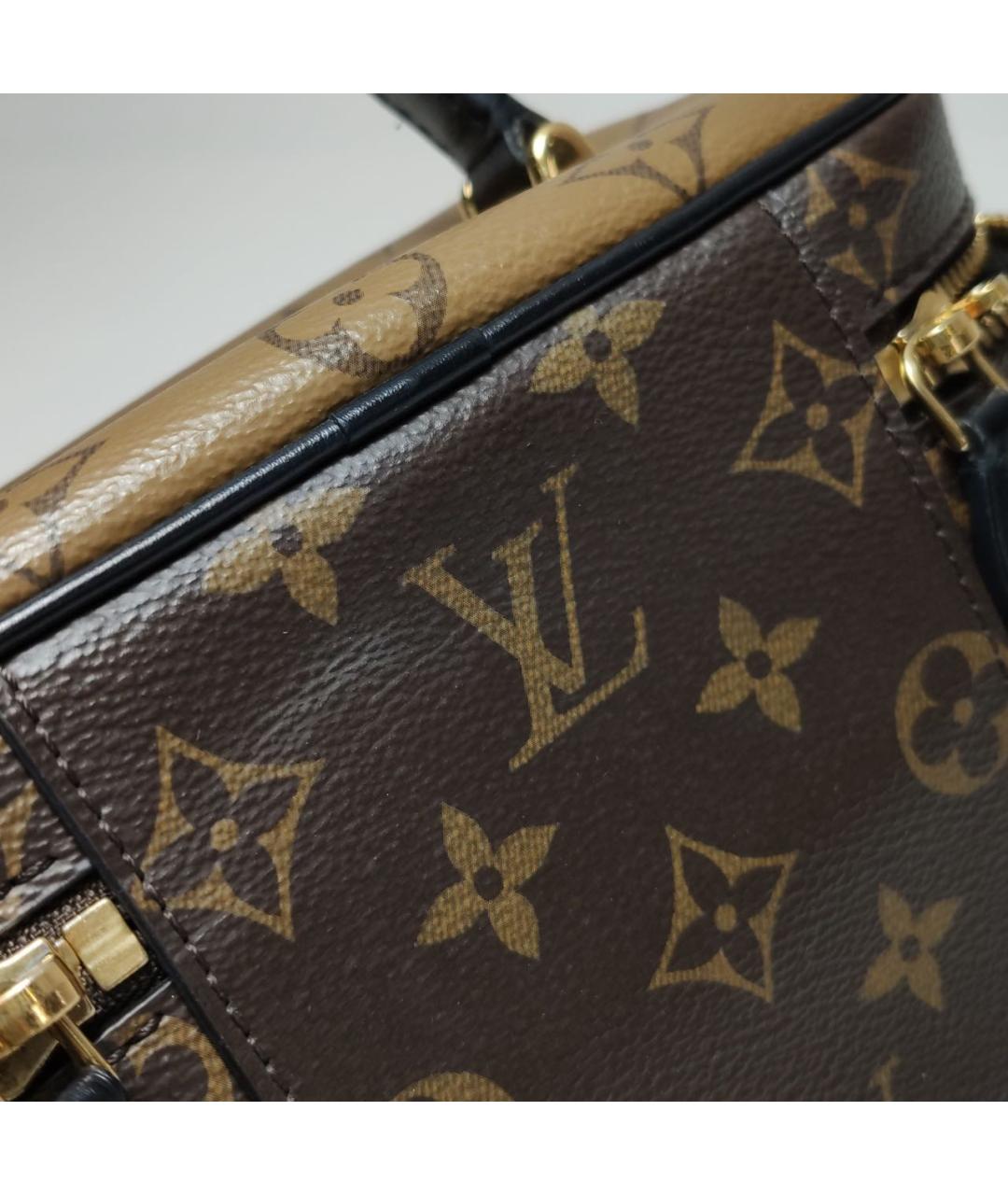LOUIS VUITTON Коричневая кожаная сумка через плечо, фото 8