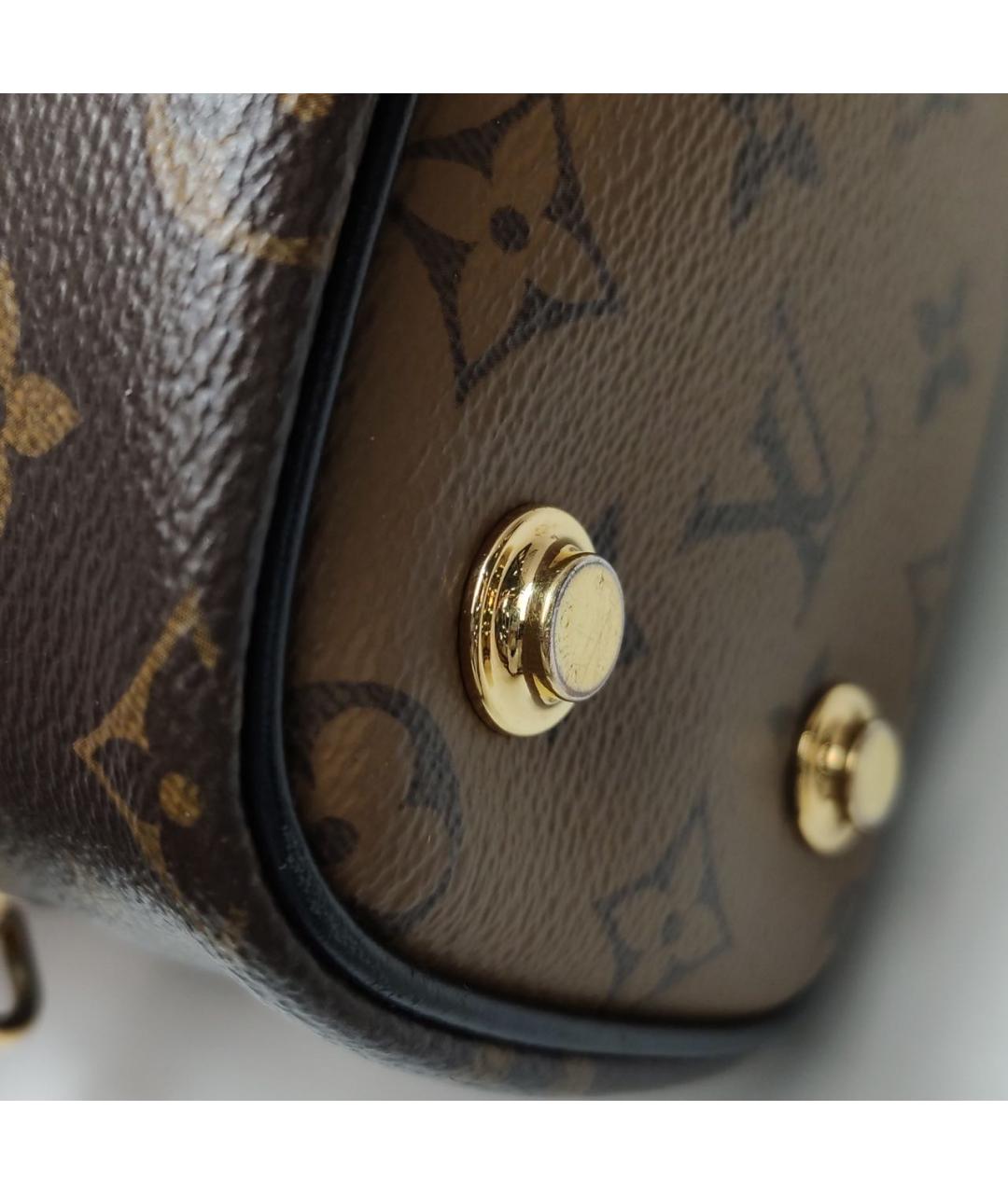 LOUIS VUITTON Коричневая кожаная сумка через плечо, фото 7