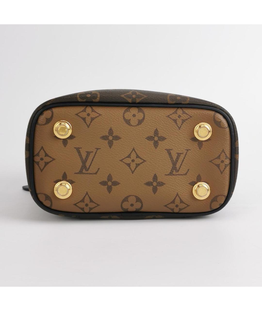 LOUIS VUITTON Коричневая кожаная сумка через плечо, фото 5