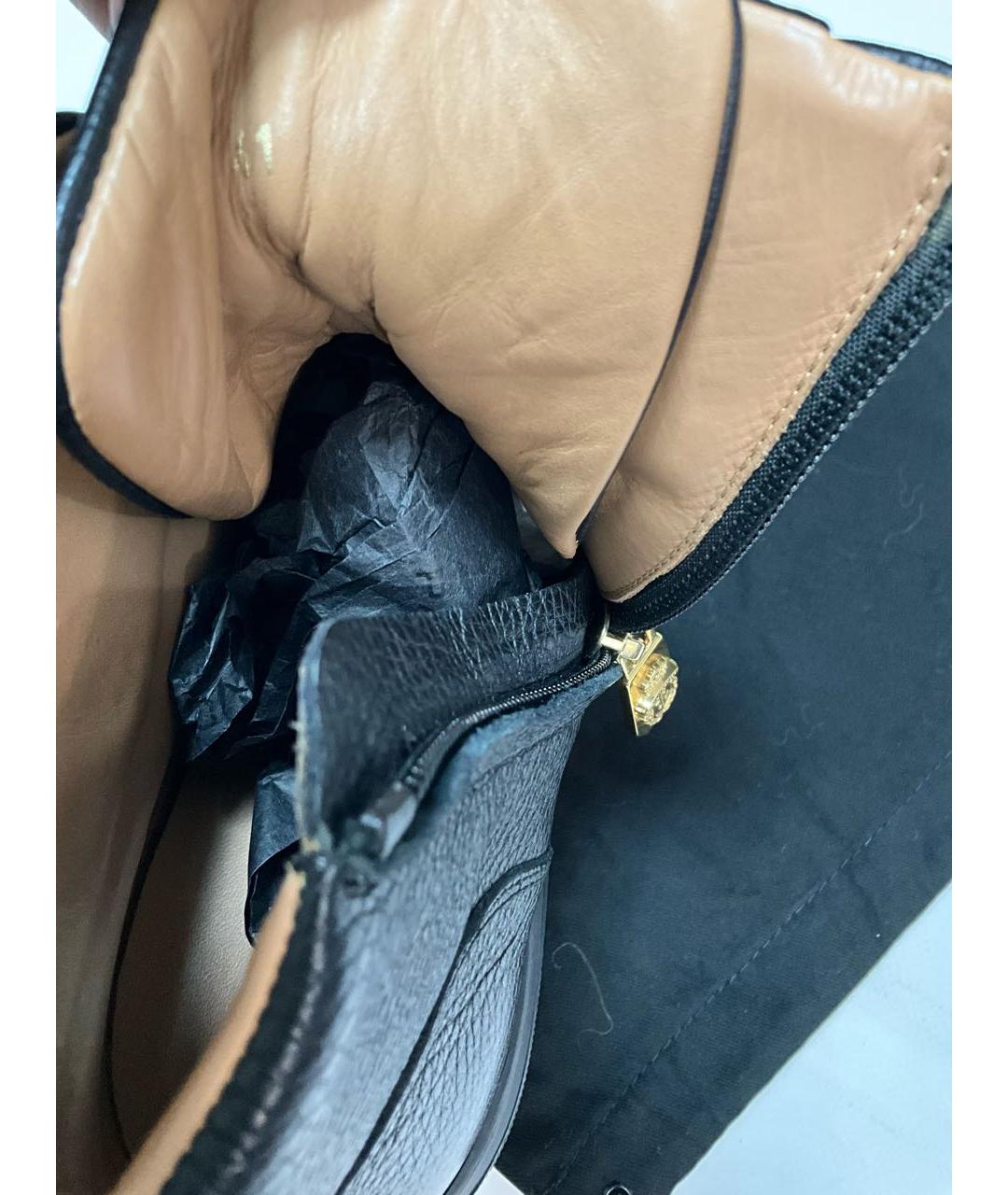 BILLIONAIRE Черные кожаные высокие кроссовки / кеды, фото 7