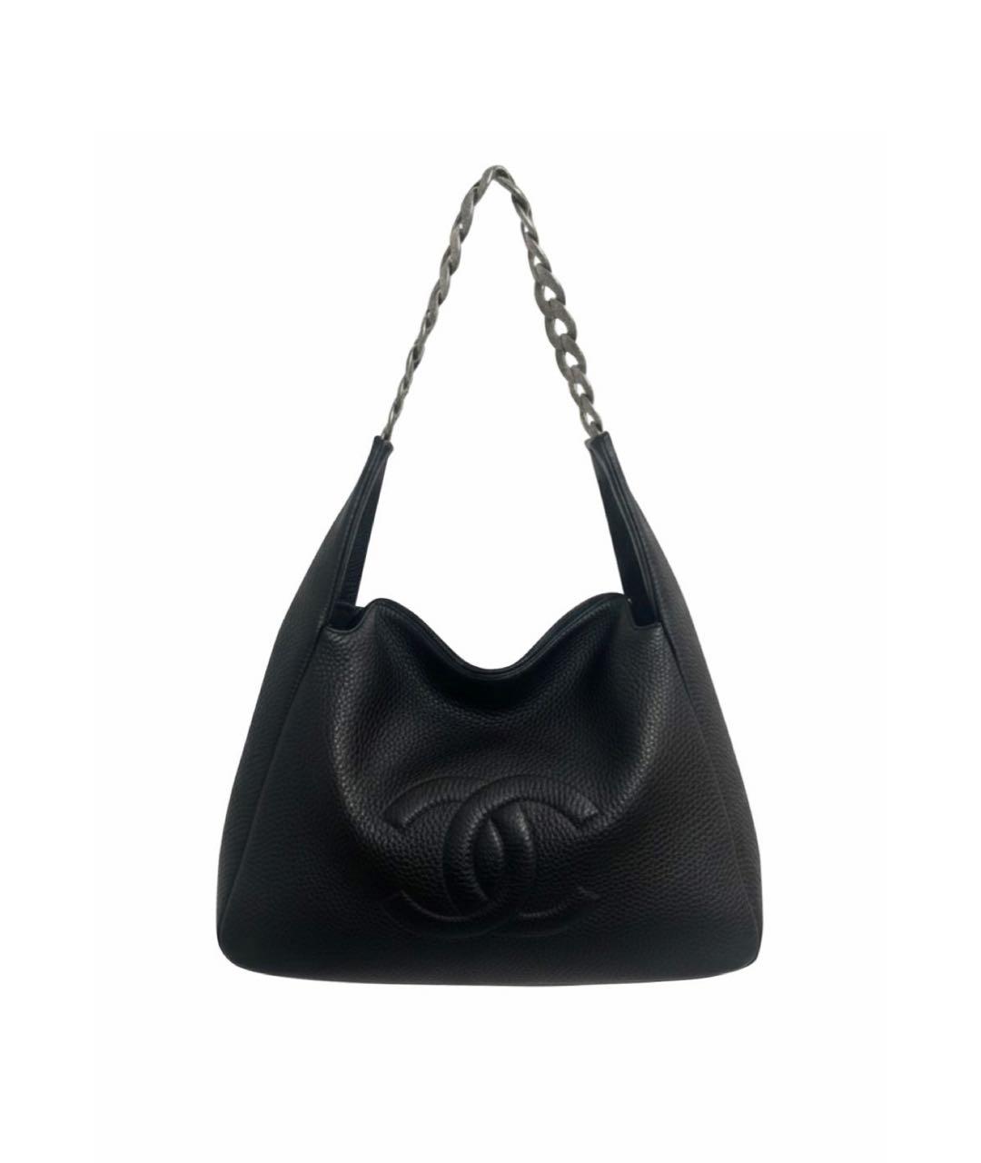 CHANEL Черная кожаная сумка тоут, фото 1