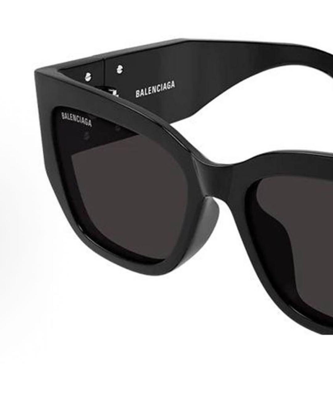 BALENCIAGA Черные пластиковые солнцезащитные очки, фото 2
