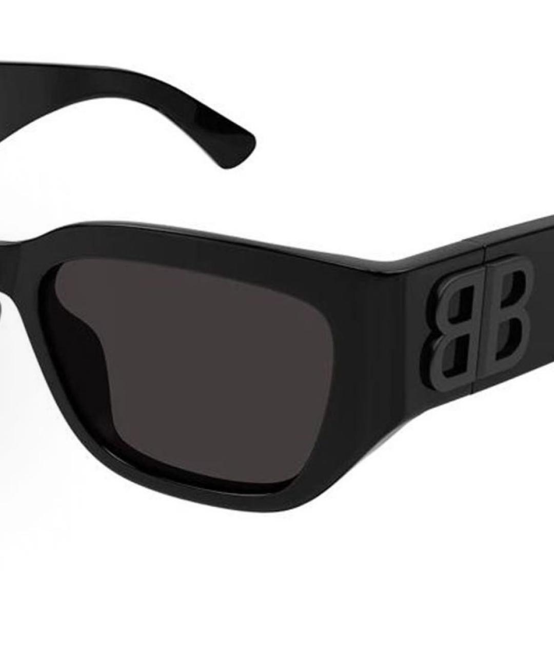 BALENCIAGA Черные пластиковые солнцезащитные очки, фото 3