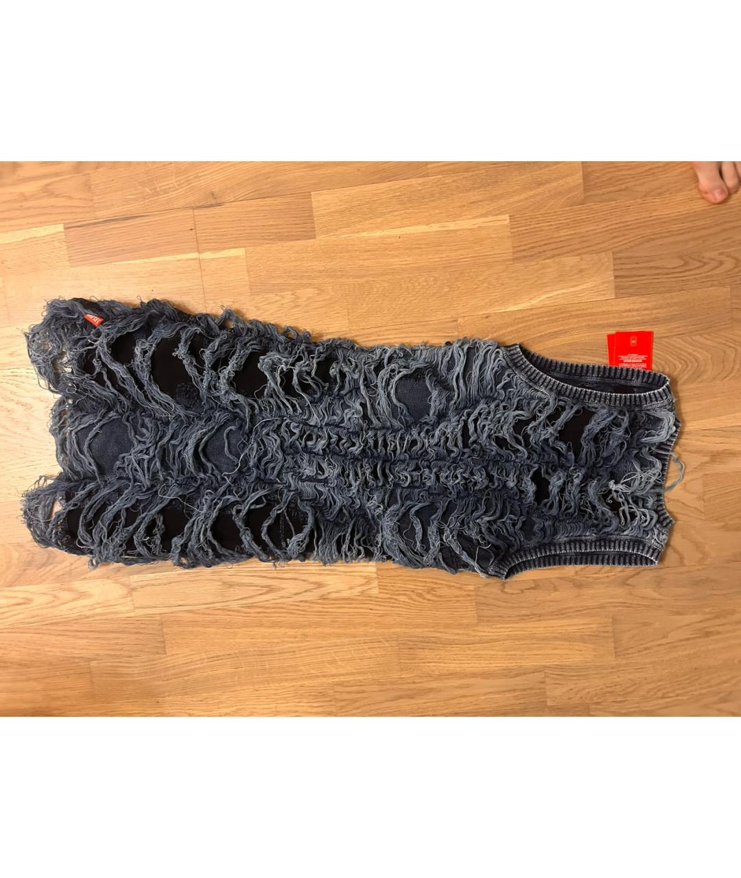 DIESEL Голубое хлопковое повседневное платье, фото 6