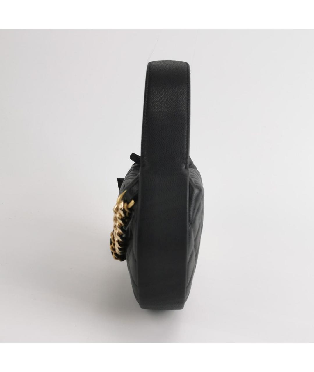 CHANEL Черная кожаная сумка с короткими ручками, фото 2