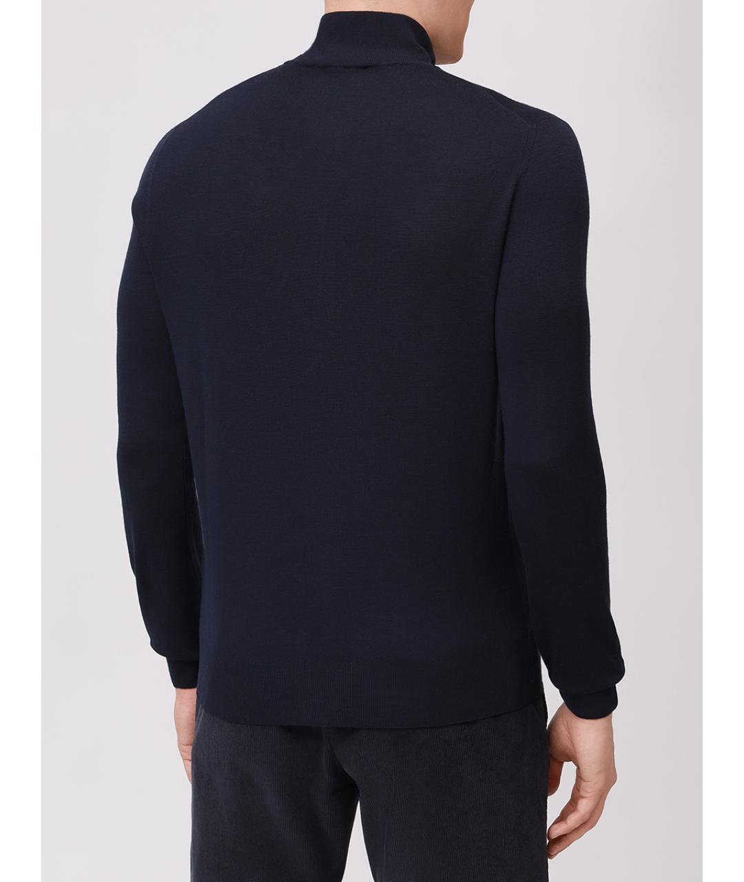 CANALI Синий шерстяной кардиган, фото 3