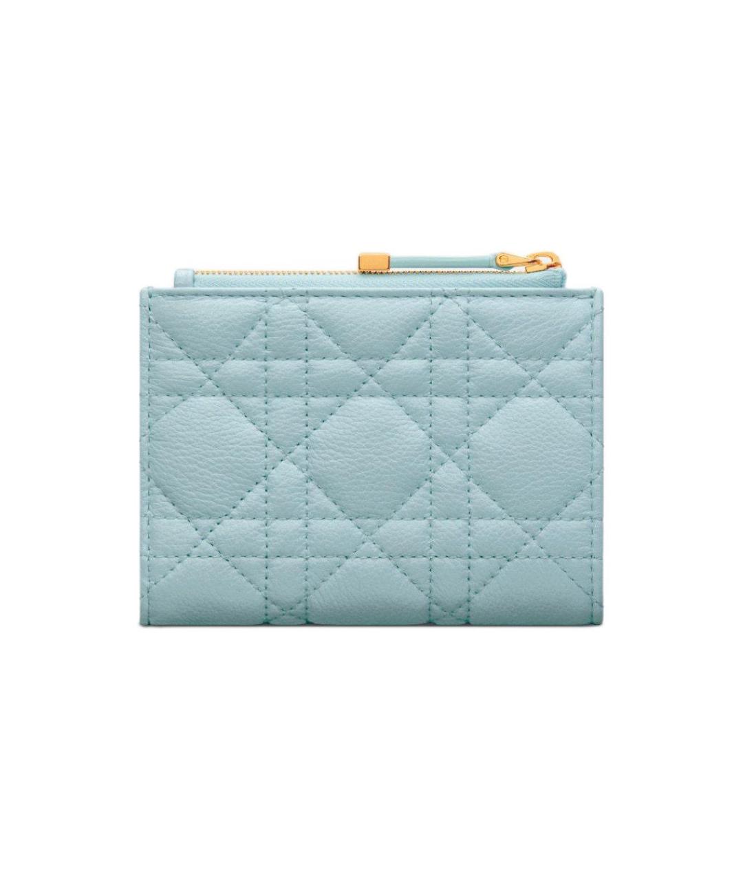 CHRISTIAN DIOR Голубой кожаный кошелек, фото 3