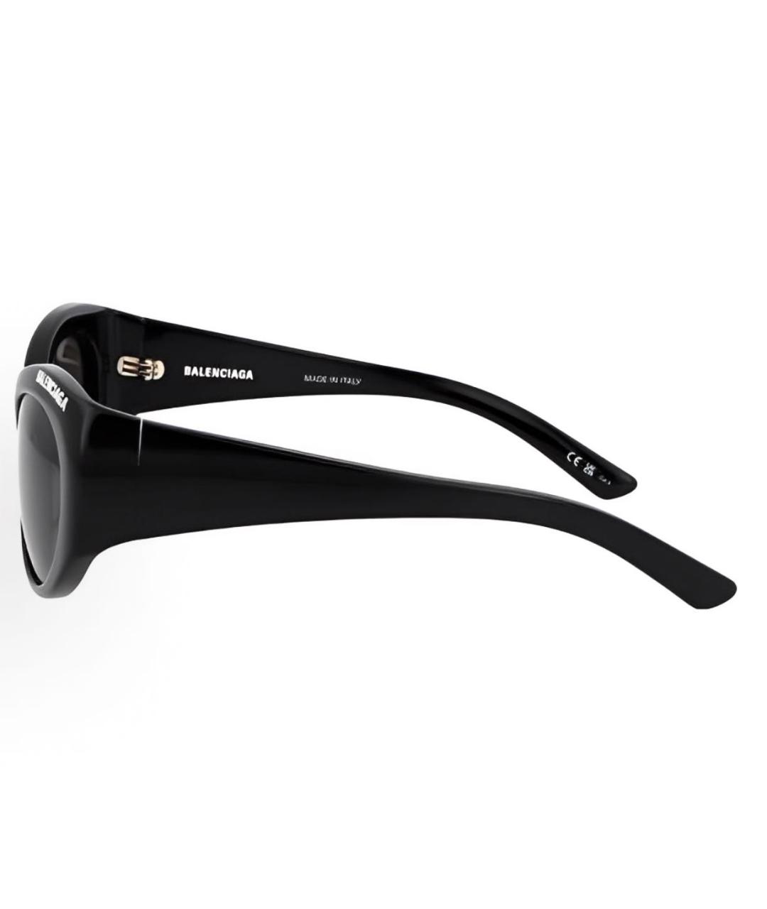 BALENCIAGA Черные пластиковые солнцезащитные очки, фото 3