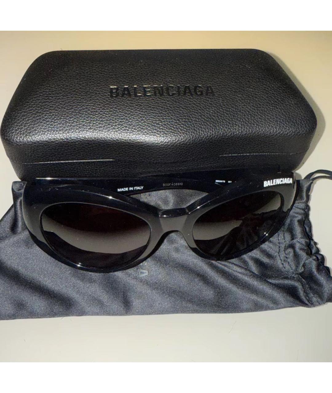 BALENCIAGA Черные пластиковые солнцезащитные очки, фото 4