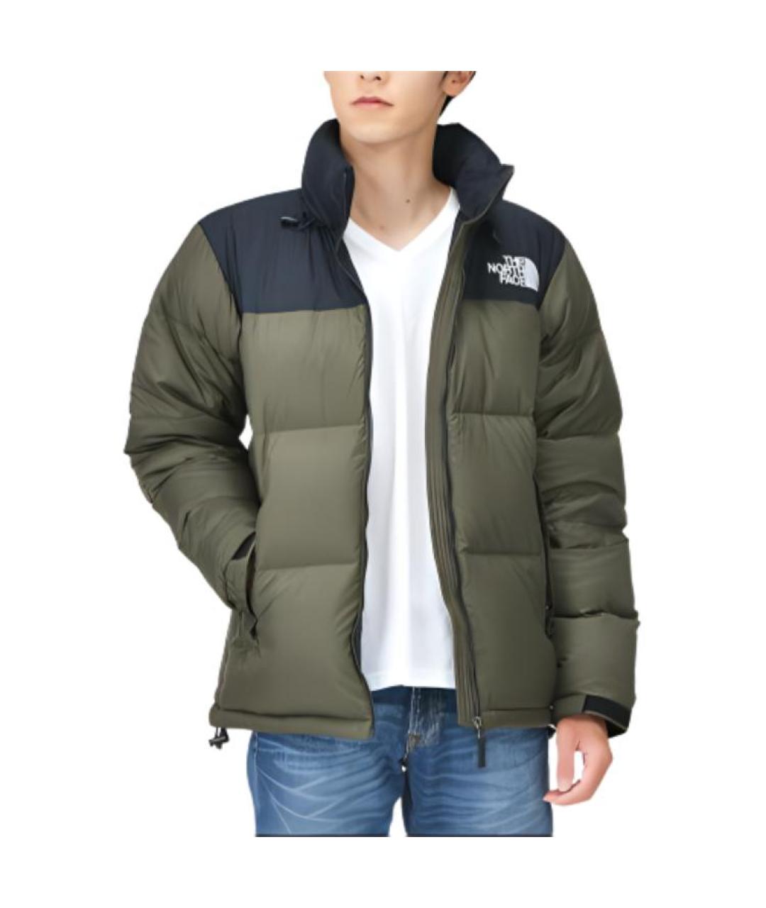 THE NORTH FACE Хаки полиамидовый пуховик, фото 2