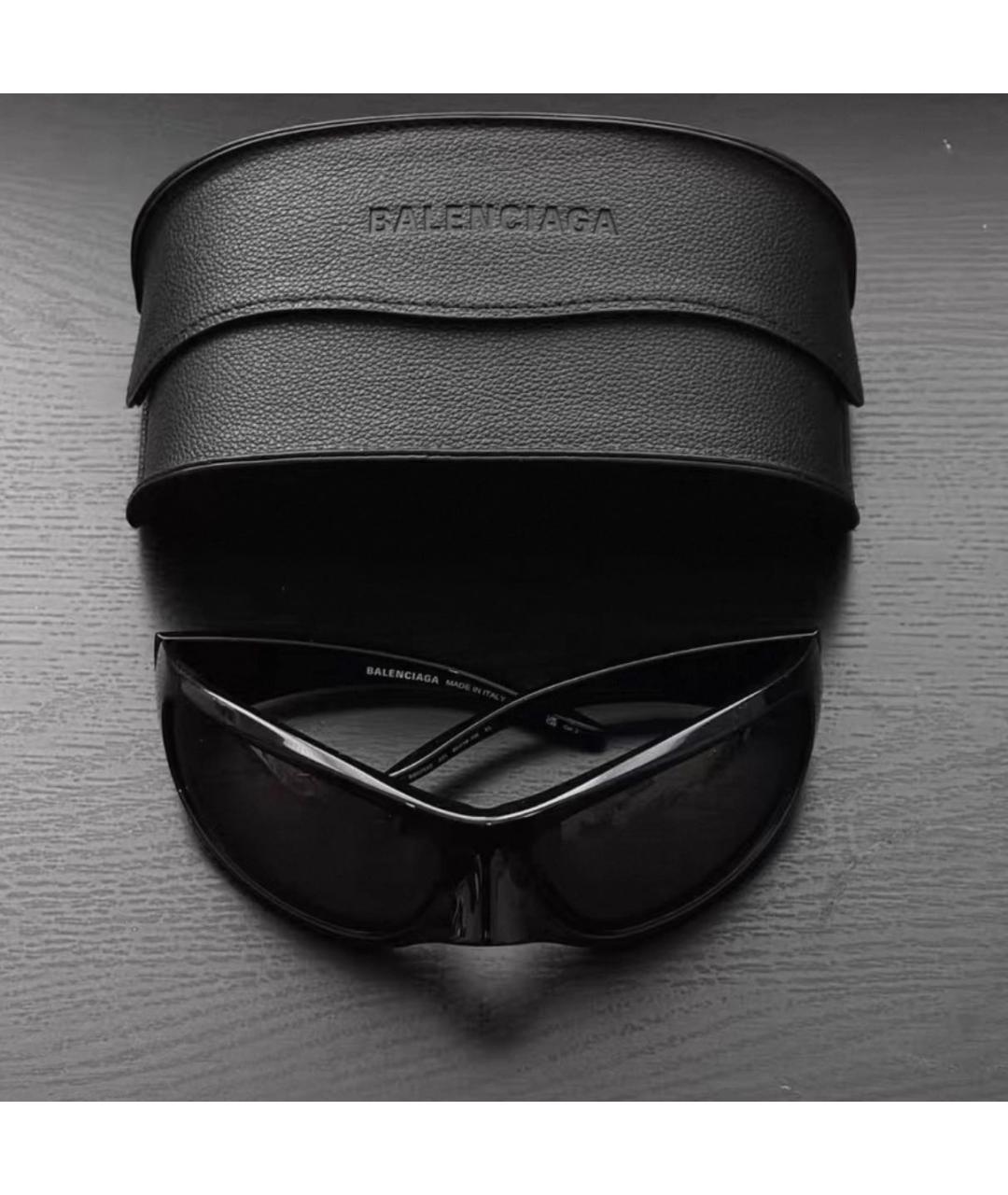 BALENCIAGA Черные пластиковые солнцезащитные очки, фото 4