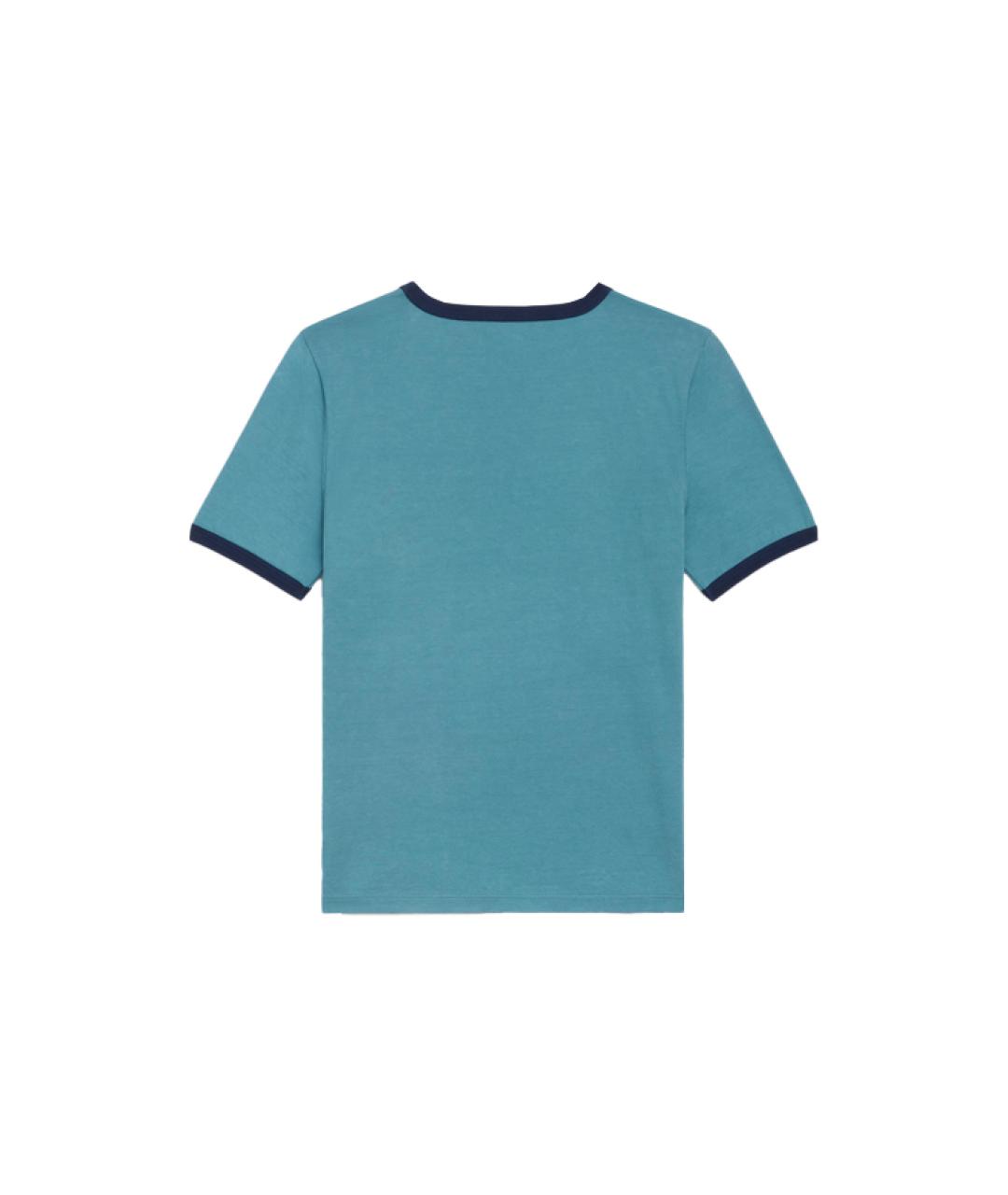 CELINE Синяя хлопковая футболка, фото 2