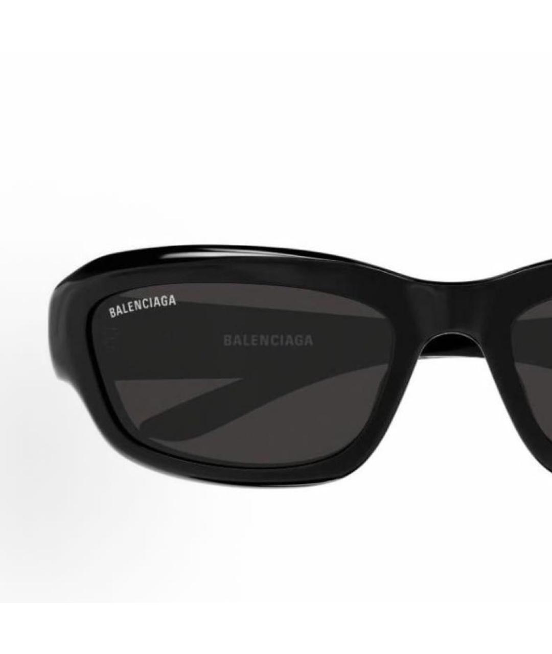 BALENCIAGA Черные пластиковые солнцезащитные очки, фото 4