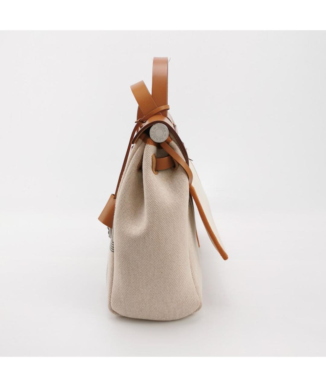 HERMES Бежевая сумка с короткими ручками, фото 2