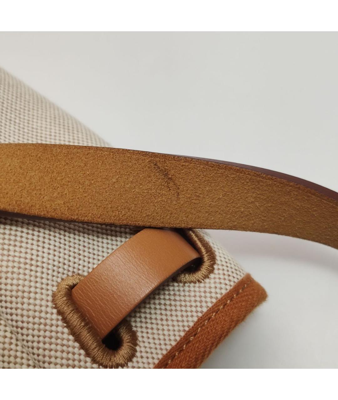 HERMES Бежевая сумка с короткими ручками, фото 8