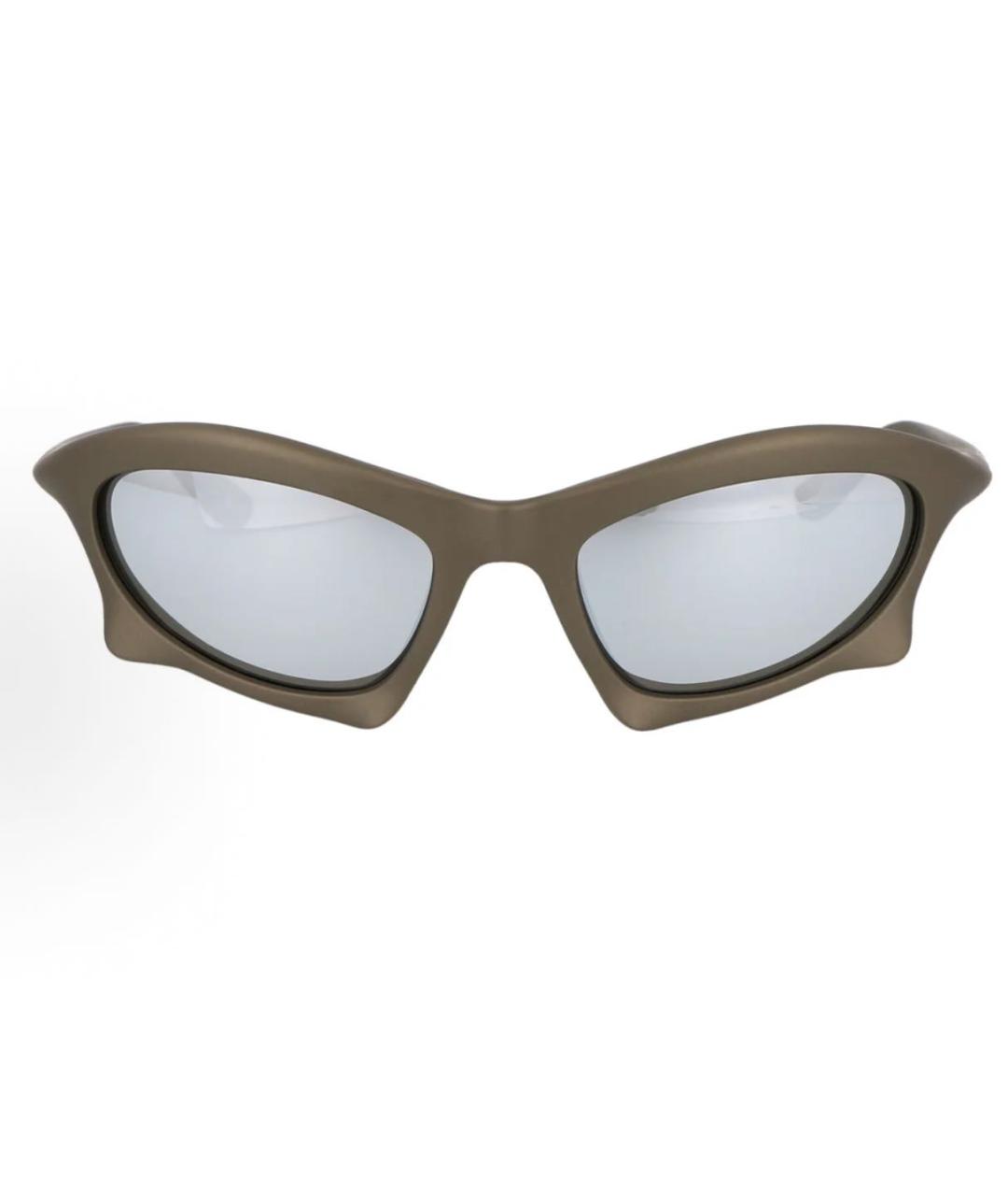 BALENCIAGA Хаки пластиковые солнцезащитные очки, фото 2