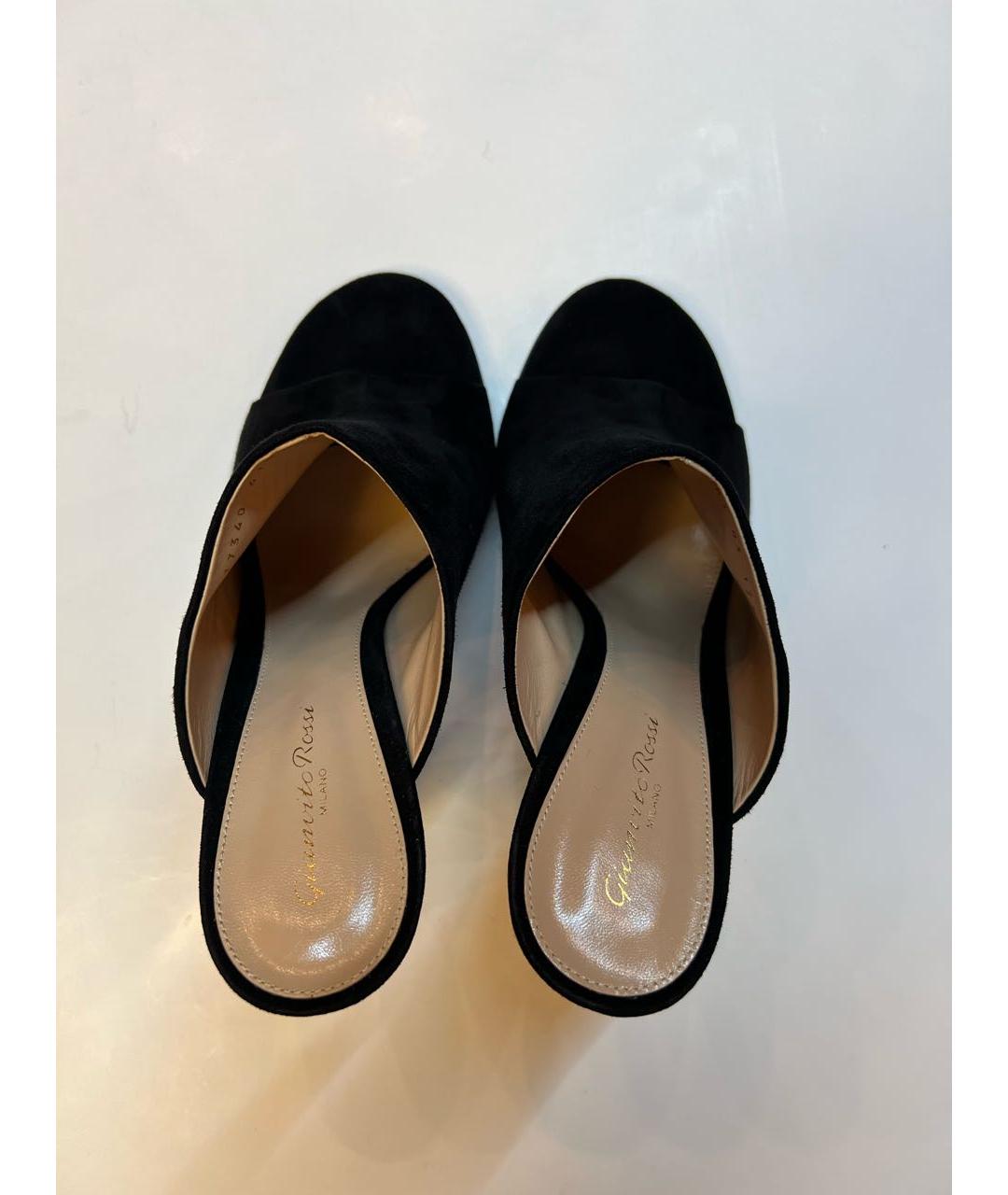 GIANVITO ROSSI Черные замшевые мюли, фото 3