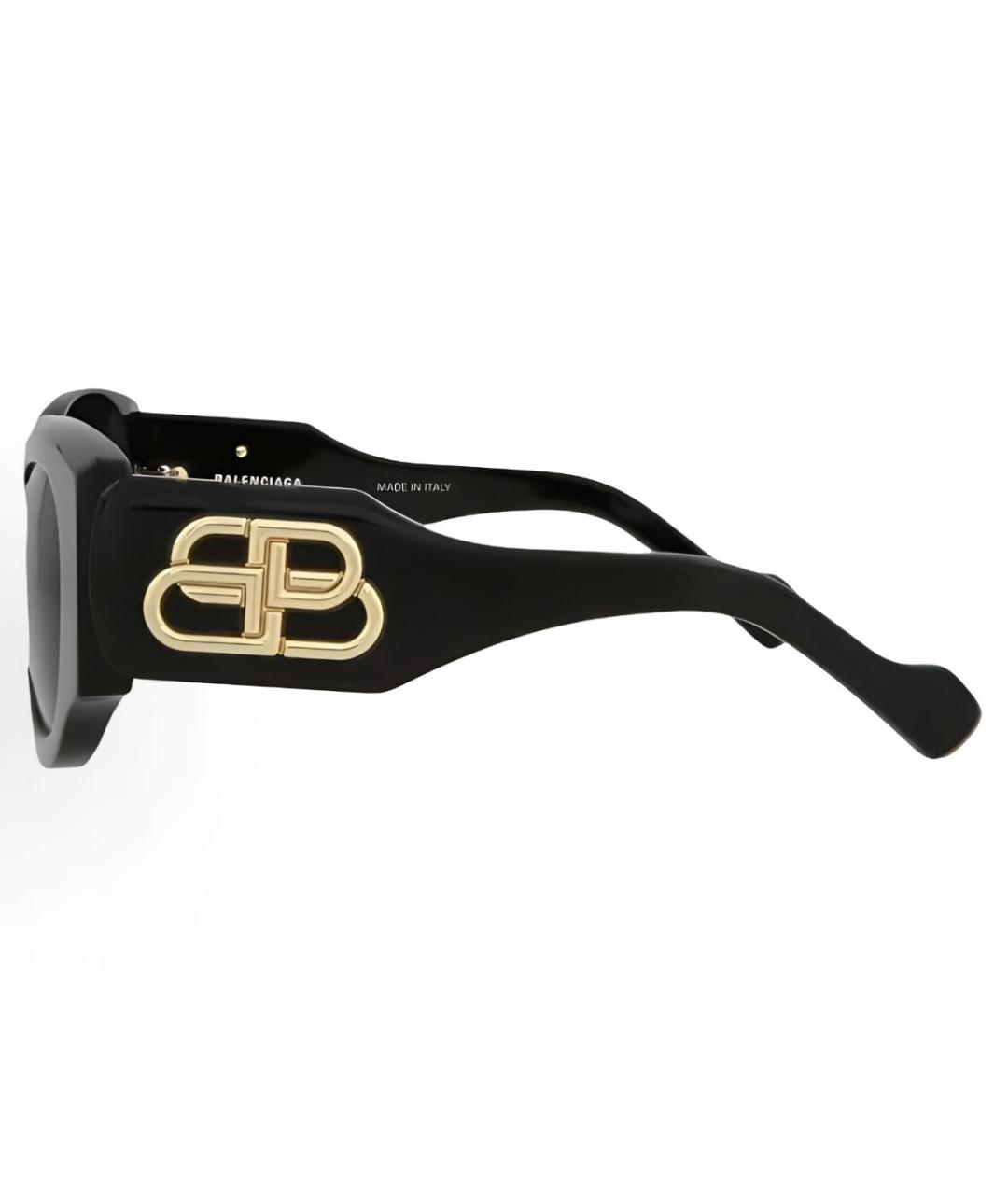 BALENCIAGA Черные пластиковые солнцезащитные очки, фото 2