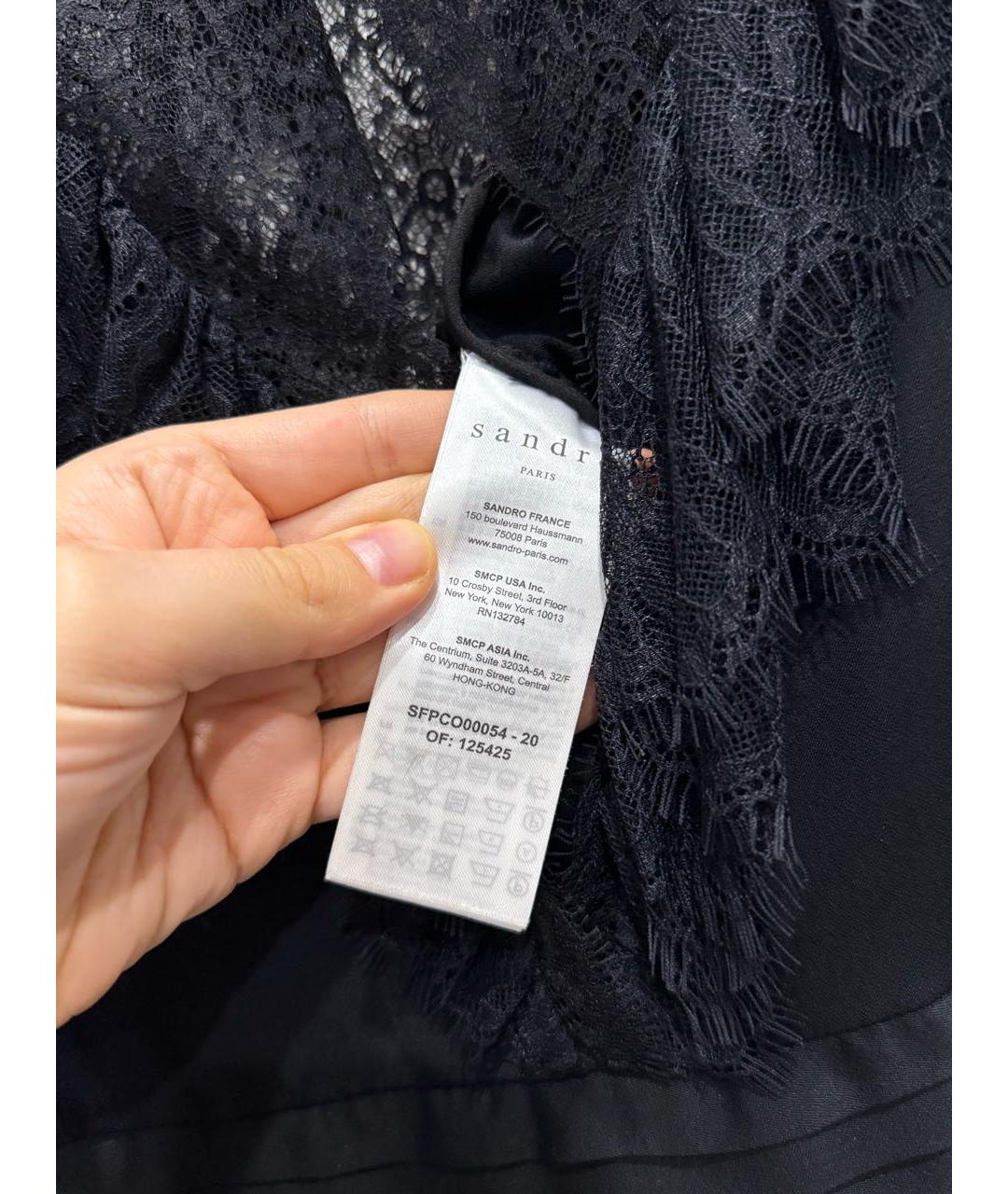 SANDRO Черный вискозный комбинезон, фото 6