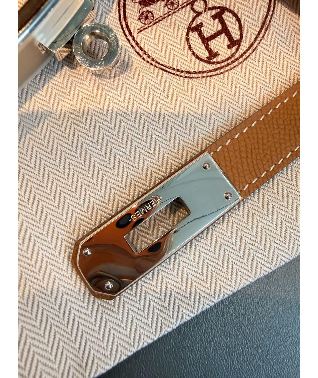 HERMES Коричневый кожаный ремень, фото 2