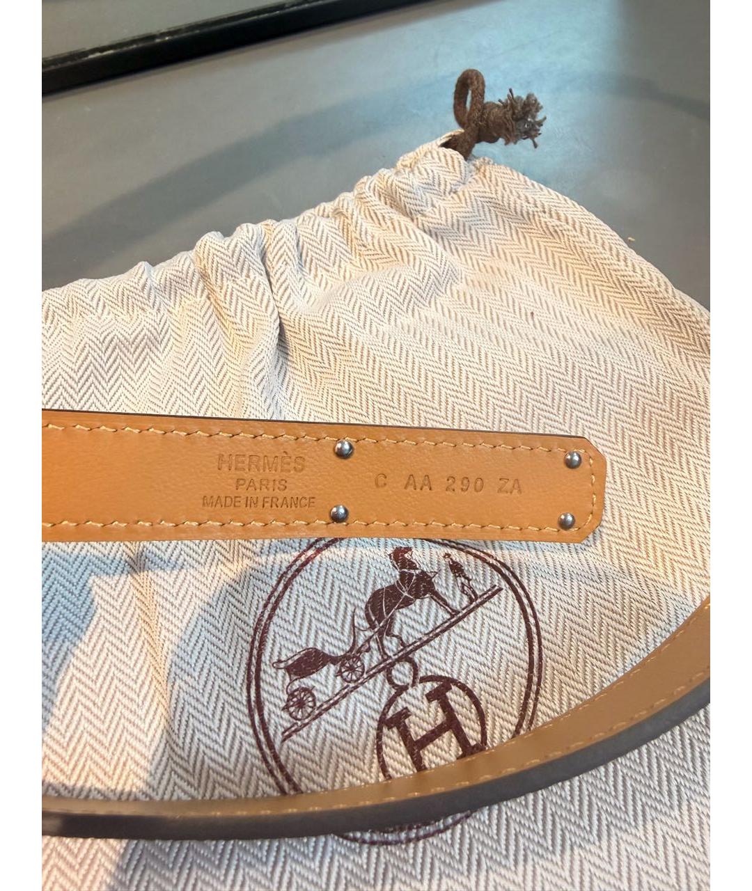 HERMES Коричневый кожаный ремень, фото 3