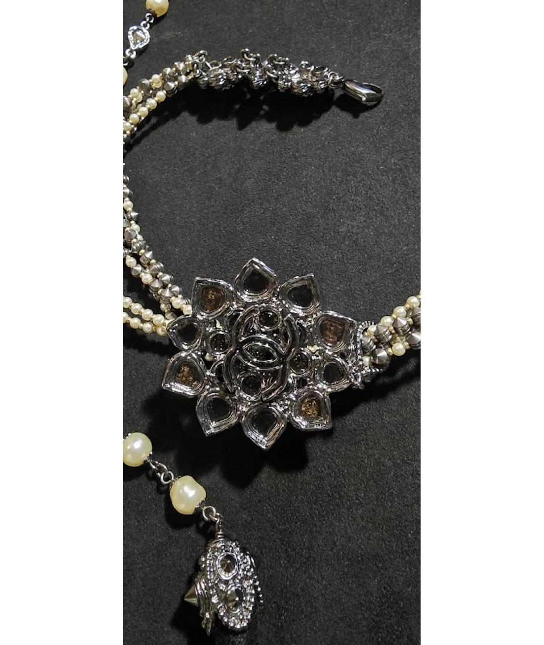 CHANEL Серебряное металлическое колье, фото 2