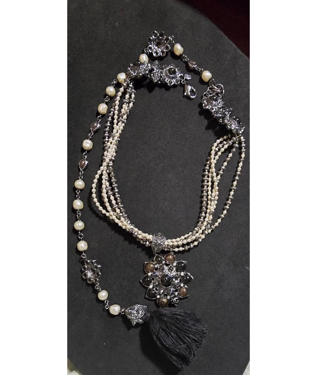 CHANEL Серебряное металлическое колье, фото 5