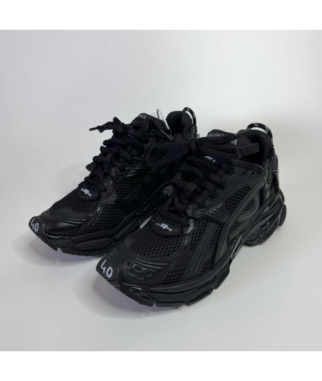 BALENCIAGA Черные текстильные кроссовки, фото 2