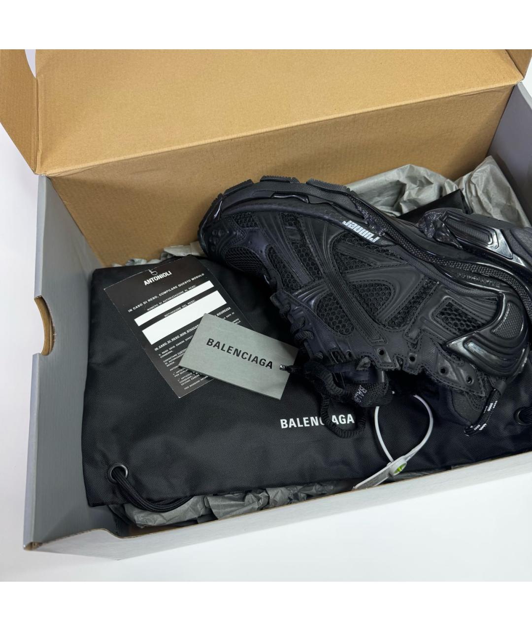 BALENCIAGA Черные текстильные кроссовки, фото 3