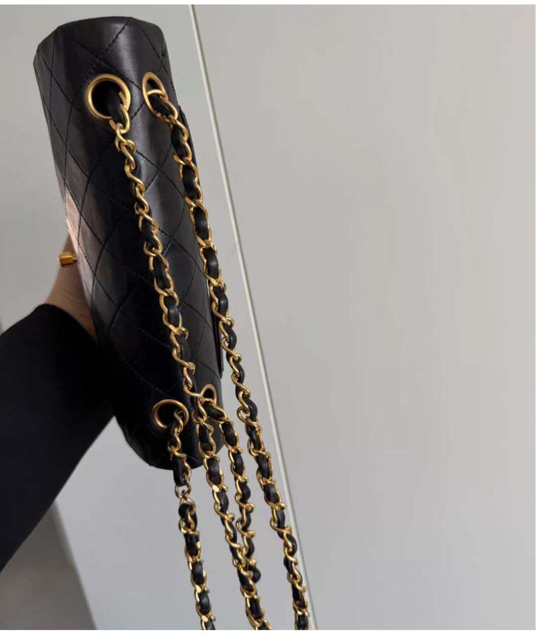 CHANEL Черная кожаная сумка через плечо, фото 6